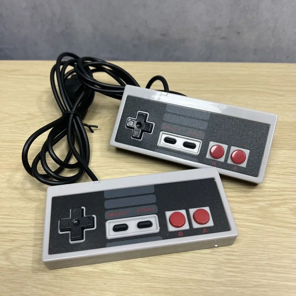 Nintendo NES Original Console Wired Controllers Remote Bundle of 2